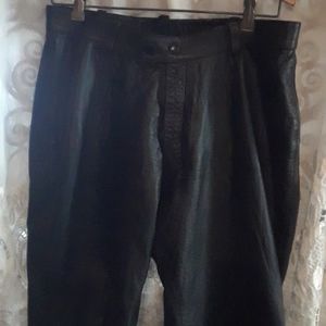 Custom men's black leather pants